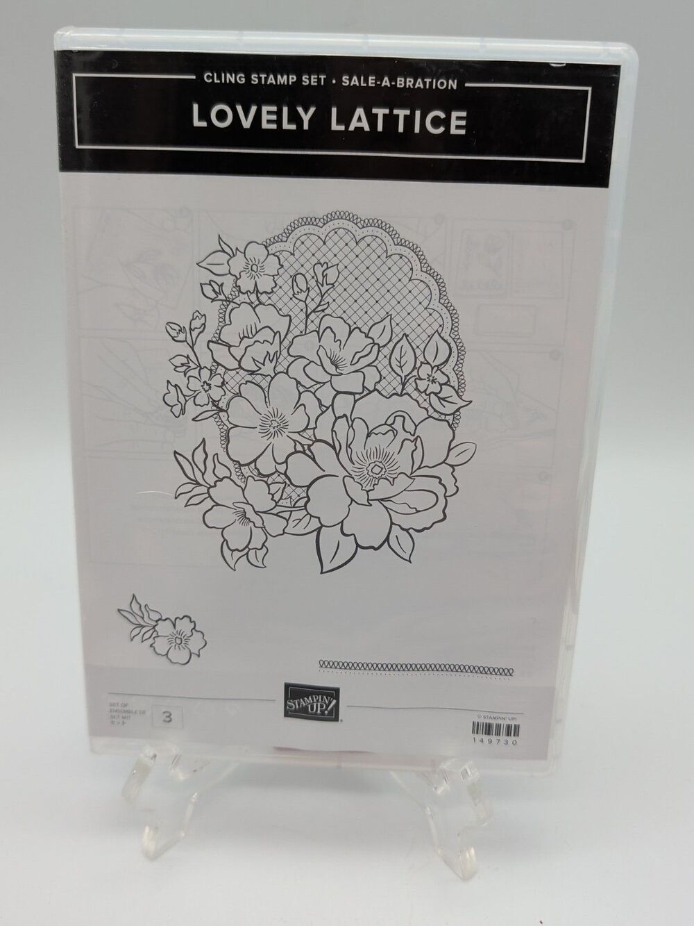 Stampin' Up Stamp set -Lovely Lattice- 3 stamps